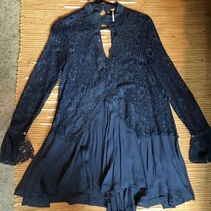 Free people lacy long sleeve dress